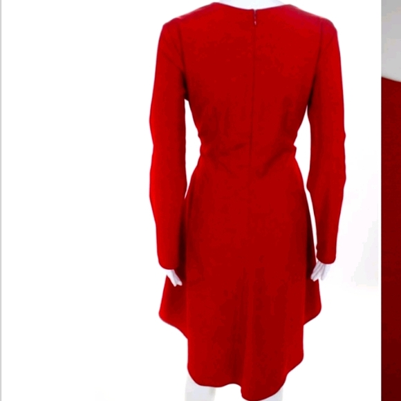 NHA KHANH RED WEST Long sleeve Dress SIZE 8 - Picture 2 of 6